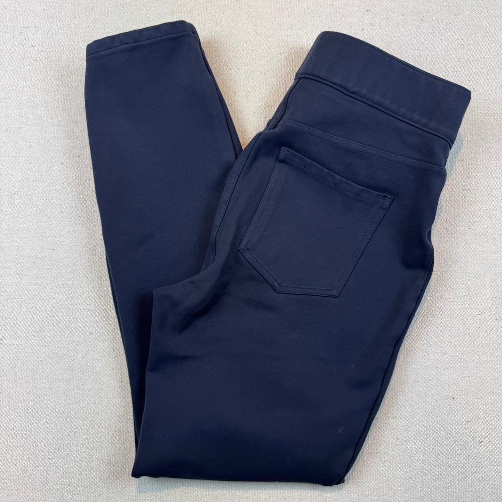 Spanx Medium The Perfect Pant Women Navy Blue Slim Straight Pull On